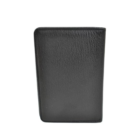 CHANEL: Black, Leather & Gold "CC" Logo Card Wallet (ol) - Picture 3 of 10